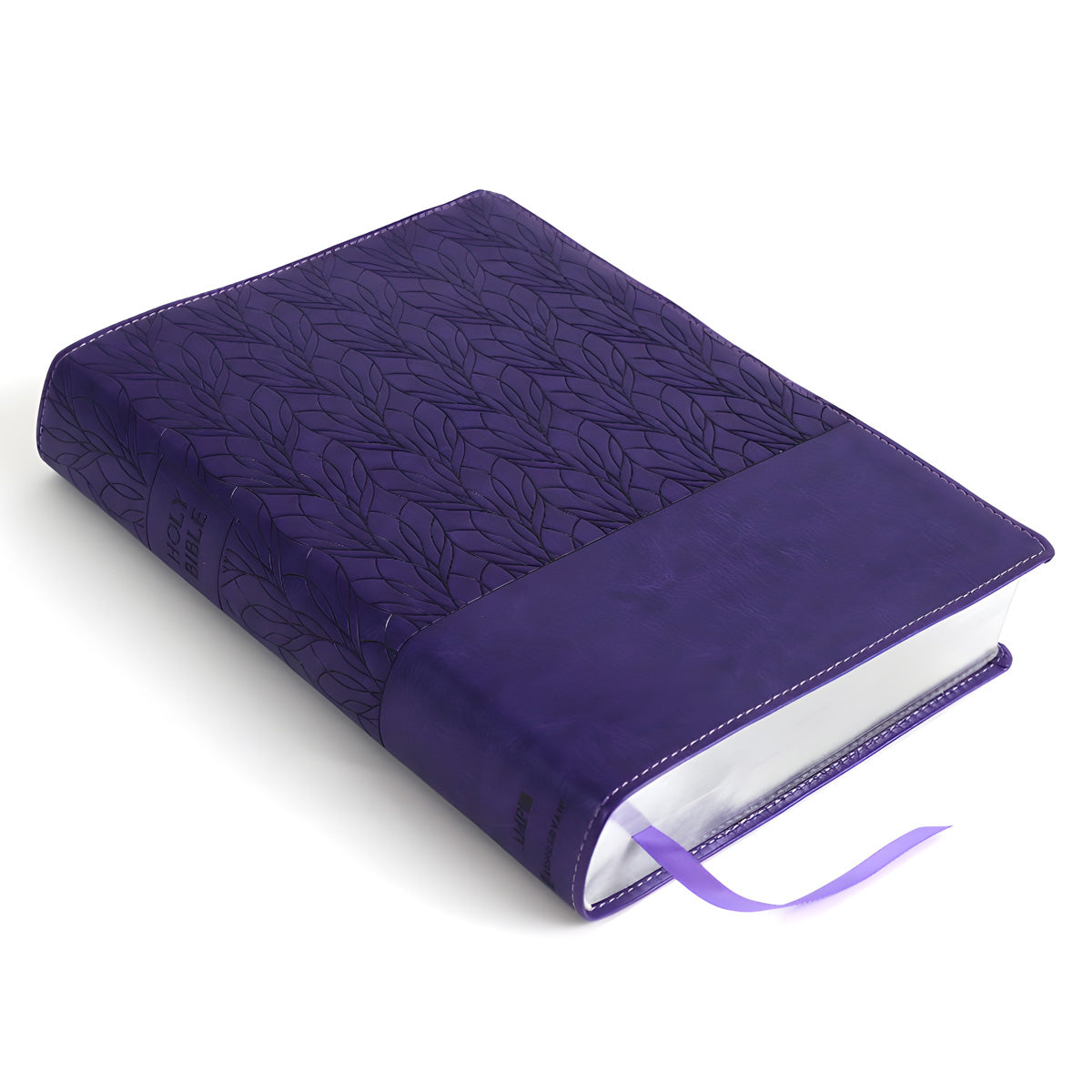 Amplified Purple Imitation Leather Holy Bible Large Print