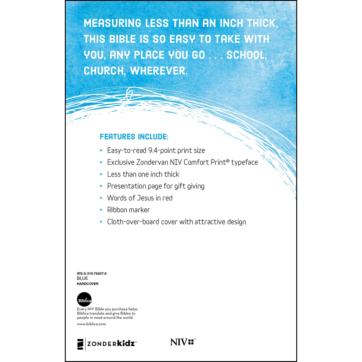 NIV For Kids Red Letter Blue (Comfort Print)(Hardcover)