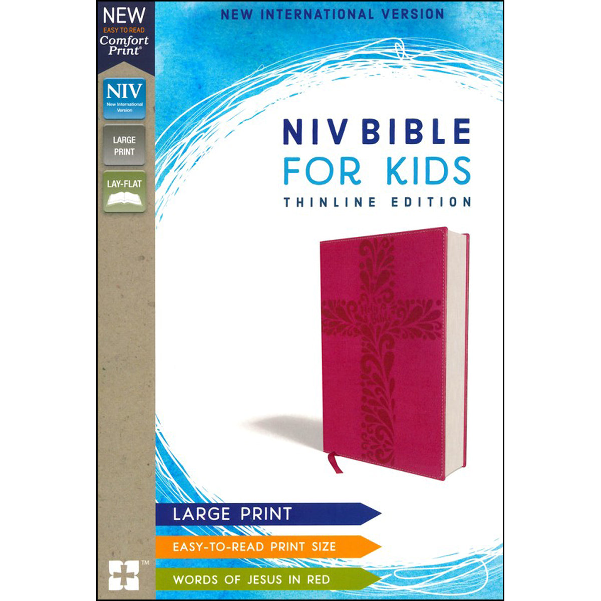 NIV For Kids Large Print Red Letter Pink (Comfort Print)(Imitation Leather)