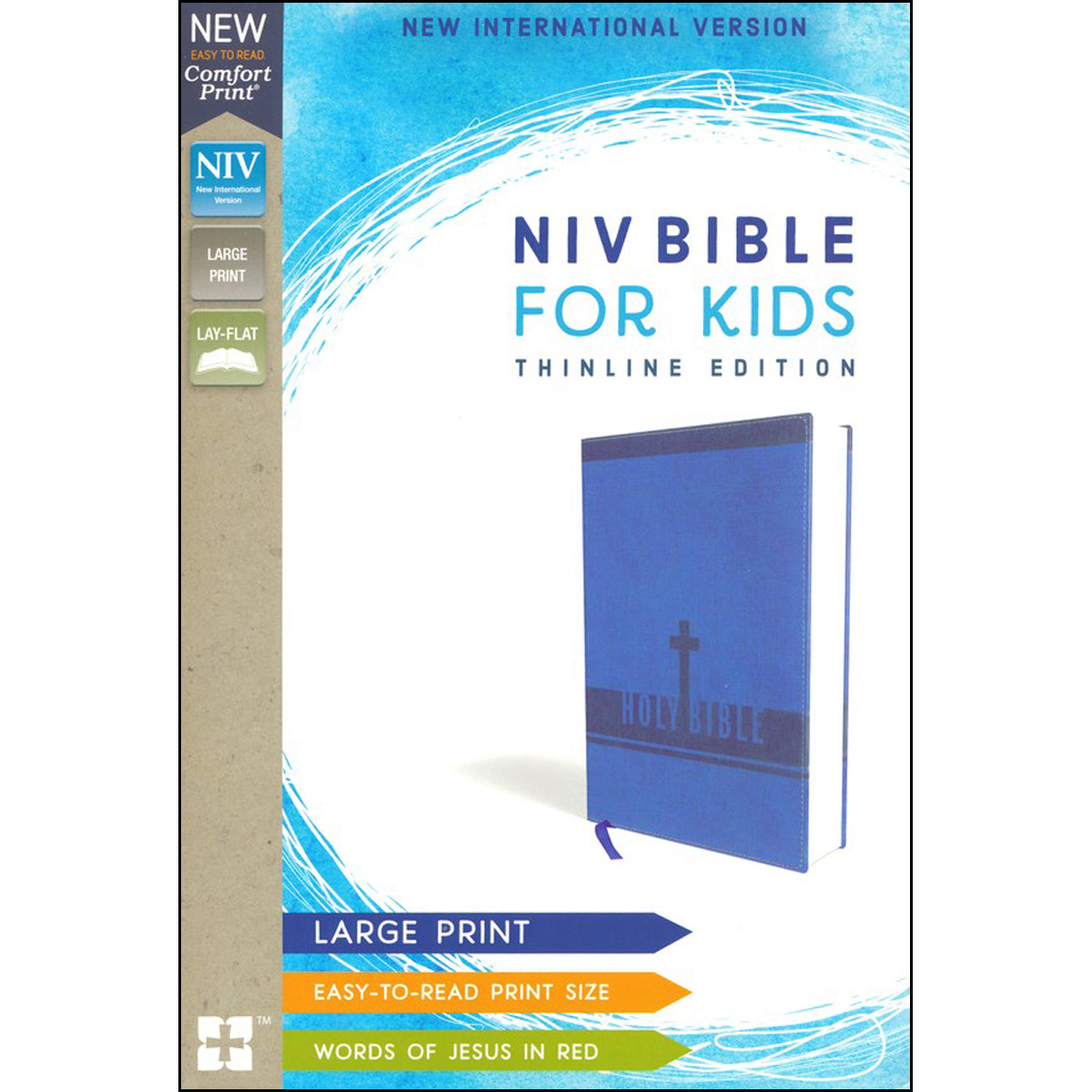 NIV For Kids Large Print Red Letter Blue (Comfort Print)(Imitation Leather)