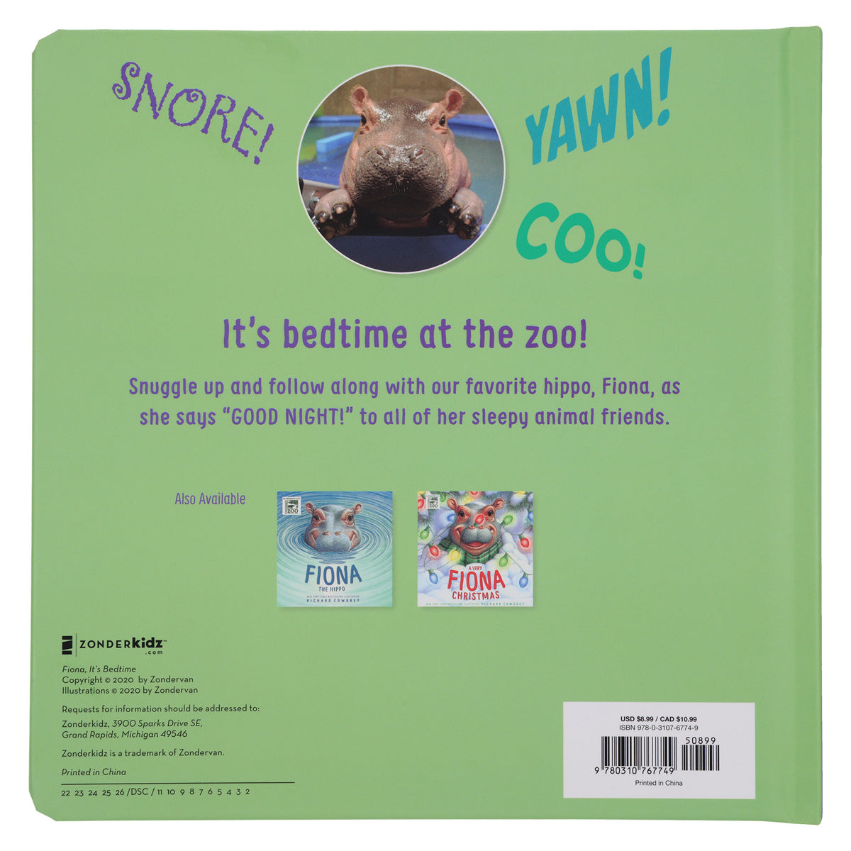 Fiona, It's Bedtime - Fiona the Hippo Book (Board Book)