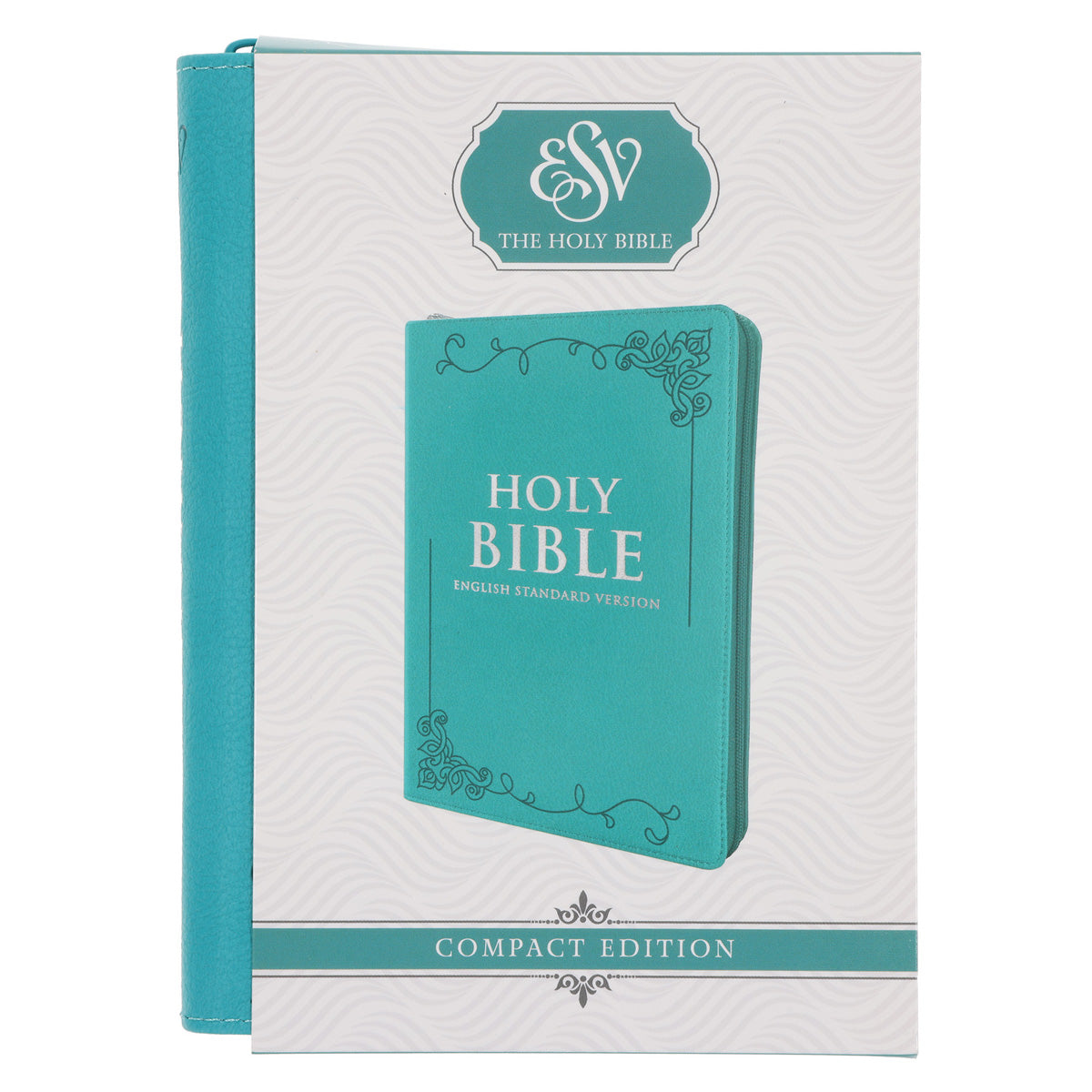 ESV Teal Faux Leather Compact Bible with Zip