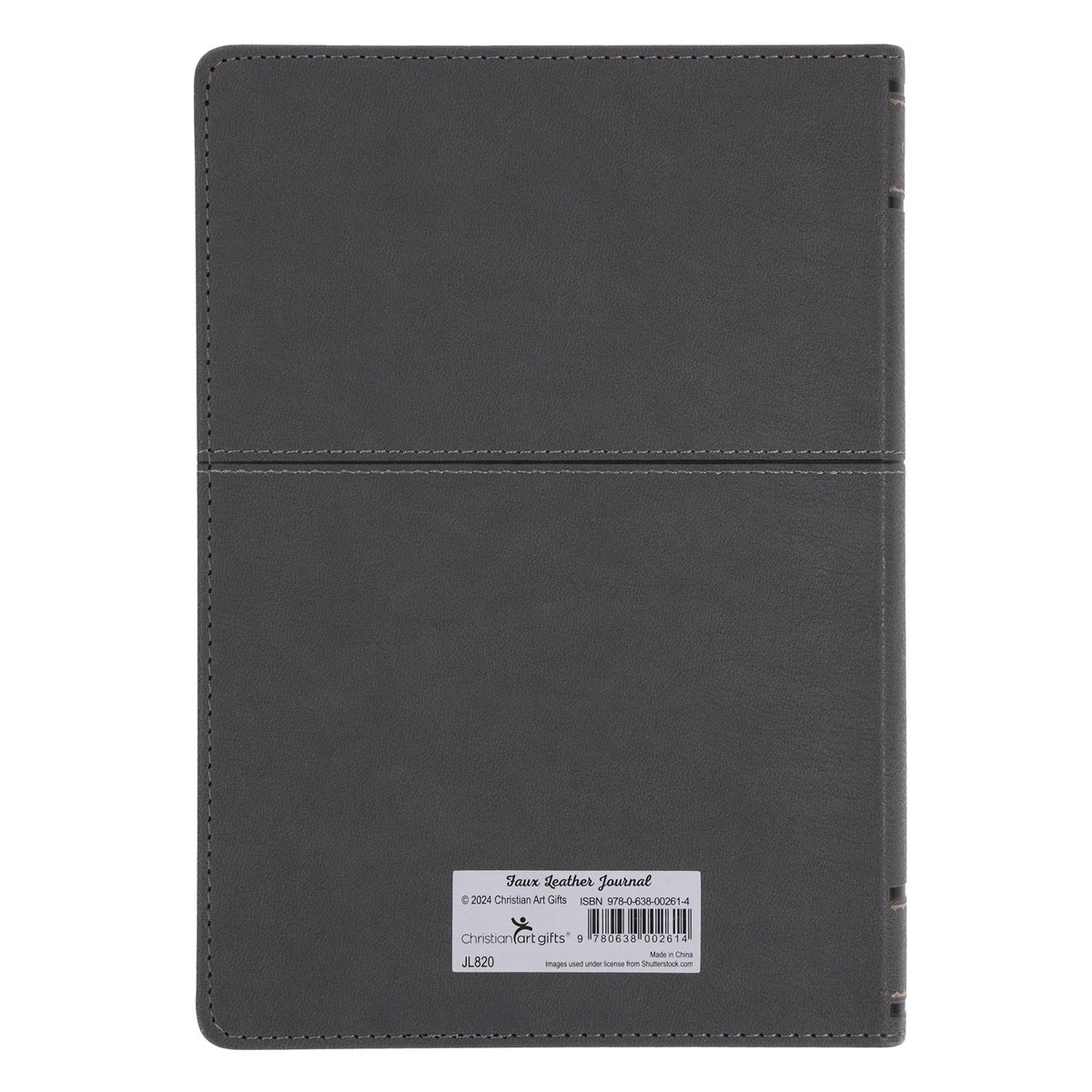Trust Him Grey Faux Leather Journal