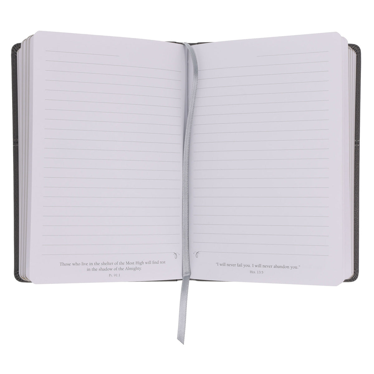 Trust Him Grey Faux Leather Journal