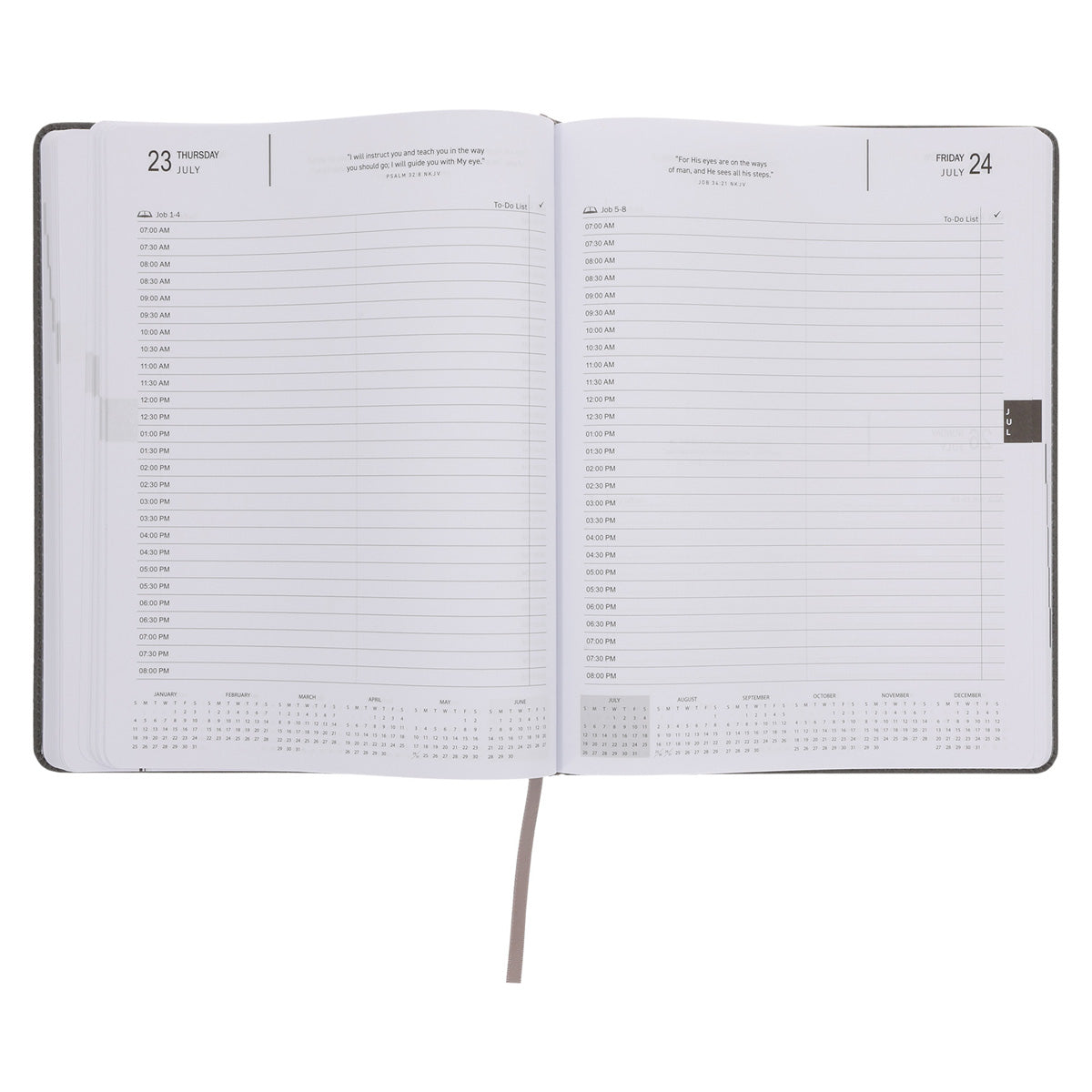 2026 A4 Executive Diary - Daily Planner - Be Strong in the Lord - Faux Leather