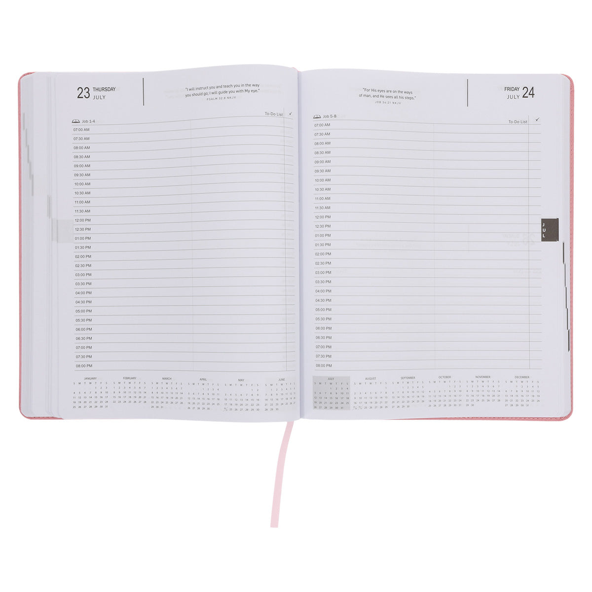 2026 A4 Executive Diary - Daily Planner - God Is Our Refuge and Strength - Faux Leather
