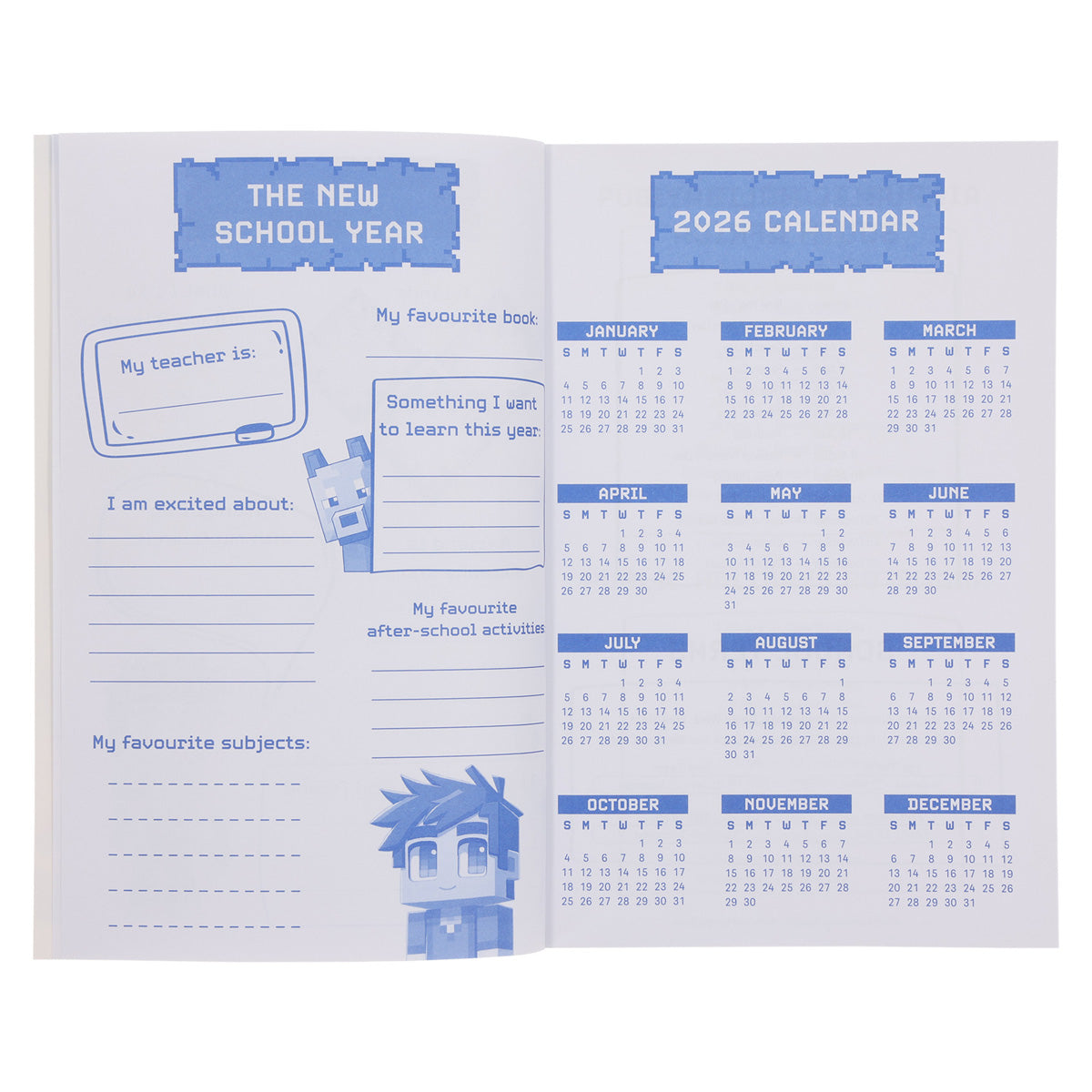 2026 School Diary - Daily Planner for Boys - Paperback