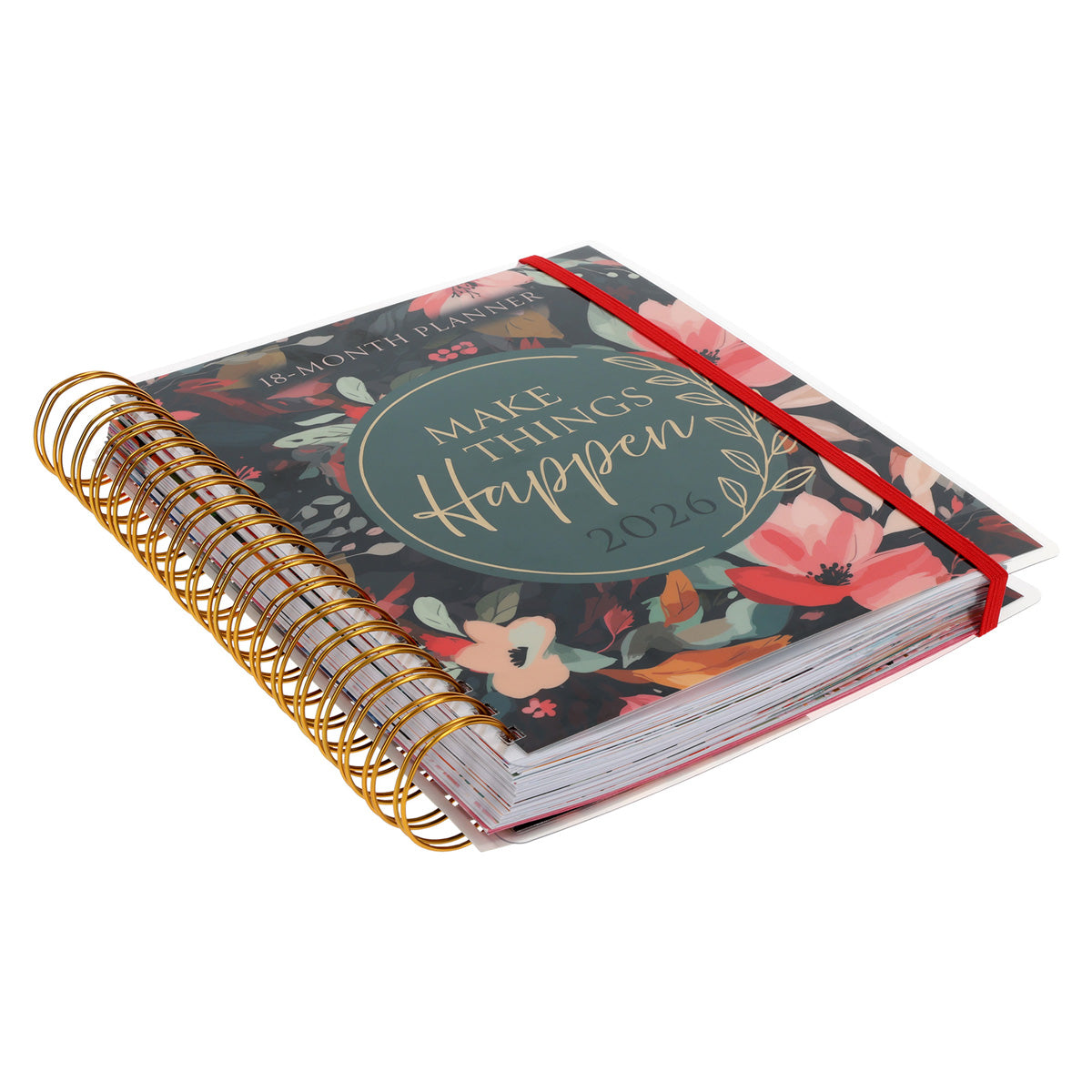 2026 Diary - 18-Month Planner for Women - Make Things Happen - Wirebound