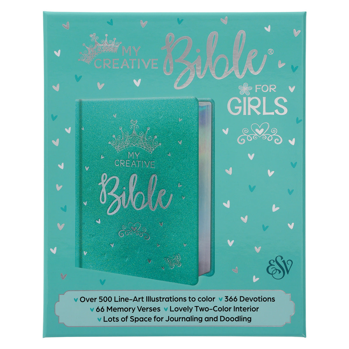 ESV Teal Glitter Hardcover My Creative Bible for Girls