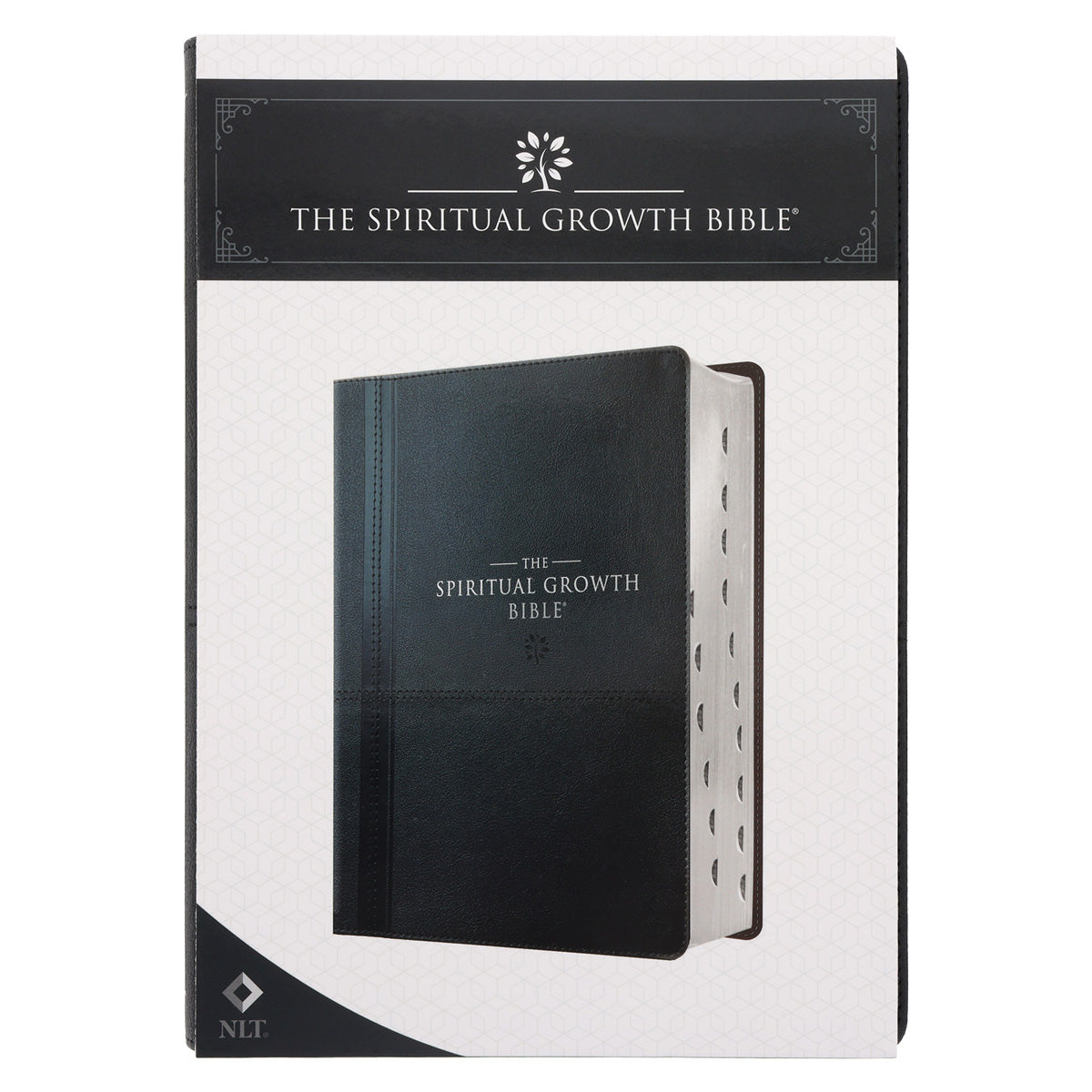 NLT Black Faux Leather Spiritual Growth Bible