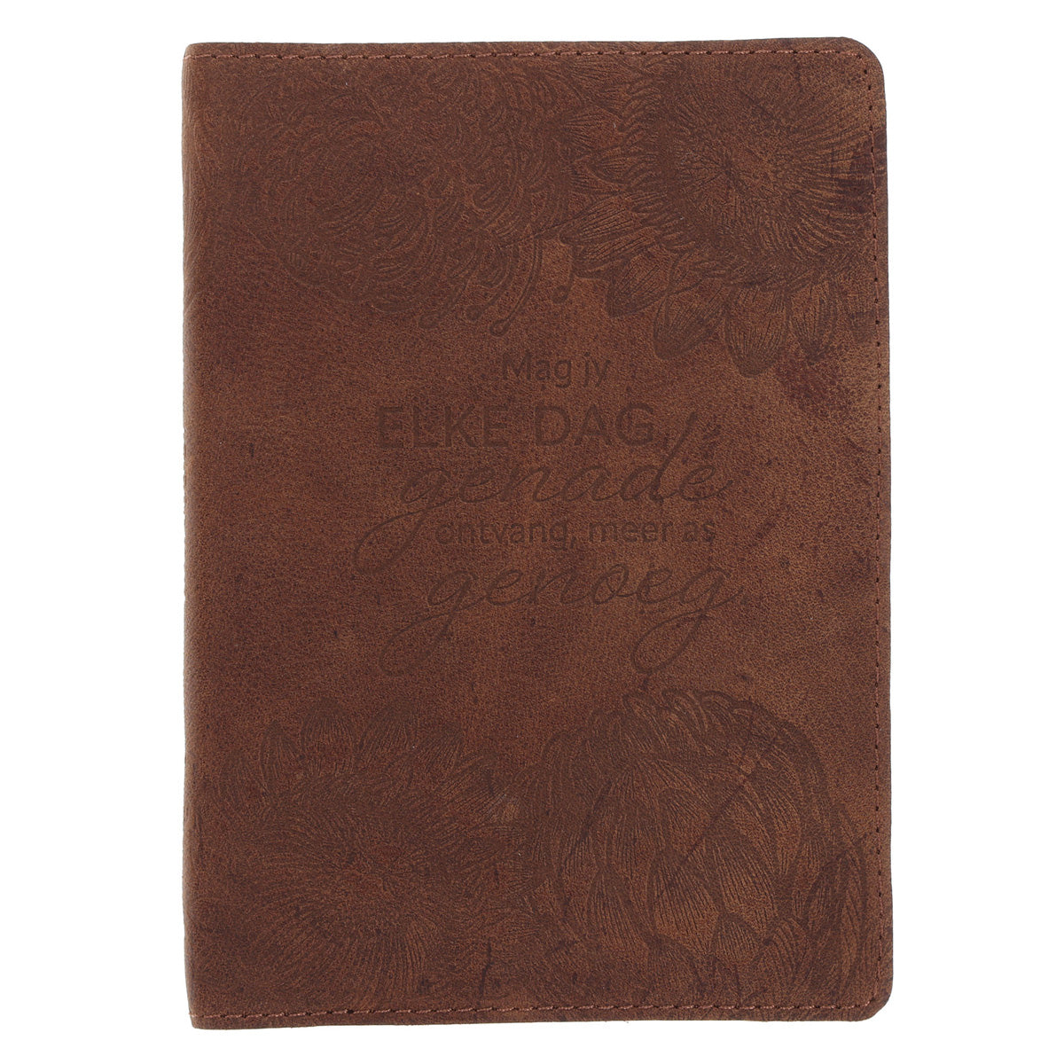 Mag Jy Elke Dag Genade Ontvang Afrikaans Handy-Sized Genuine Leather Journal