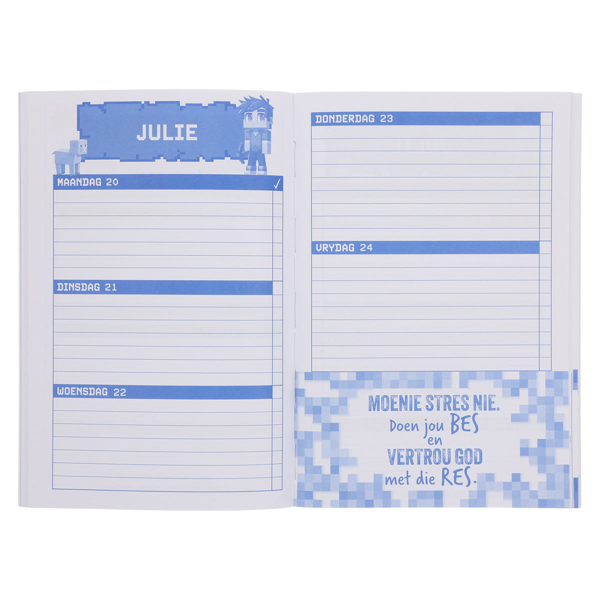 2026 Skooldagboek - Dagbeplanner vir Seuns - Sagteband