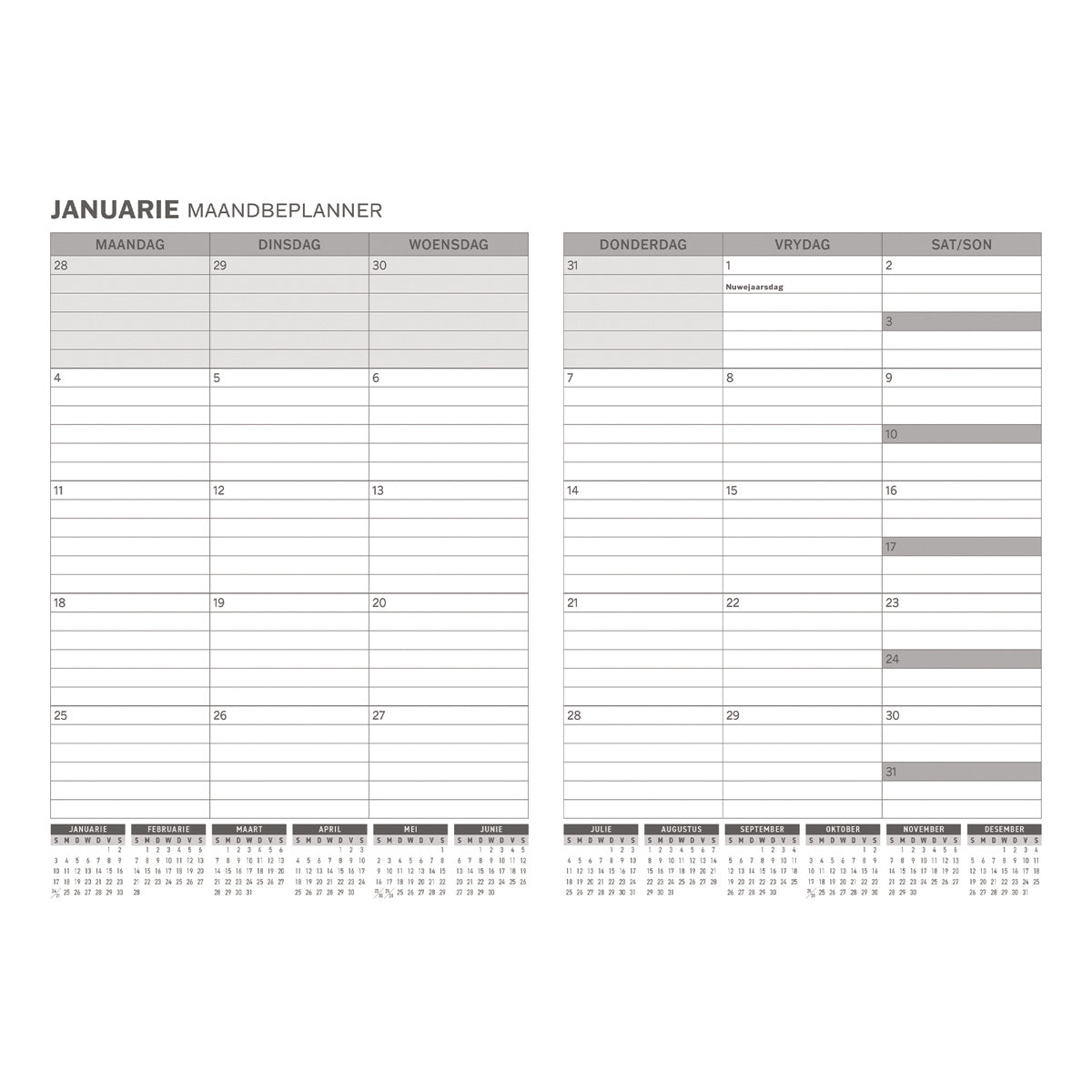 2027 Angus Buchan Dagboek - Dagbeplanner - Wandel in Geloof - Kunsleer met Rits