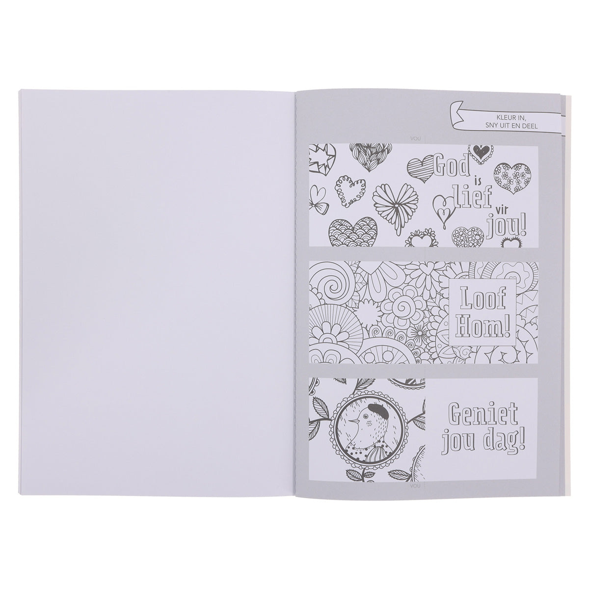 Geloof Vreugde Liefde Inkleurboek vir Dogters (Sagteband)