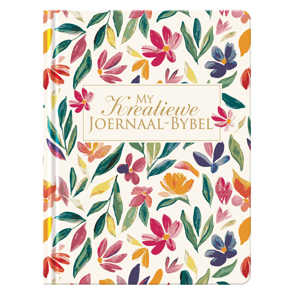 NLV My Kreatiewe Joernaal-Bybel, Hardeband Kunsleer, Kleurvolle Blomme