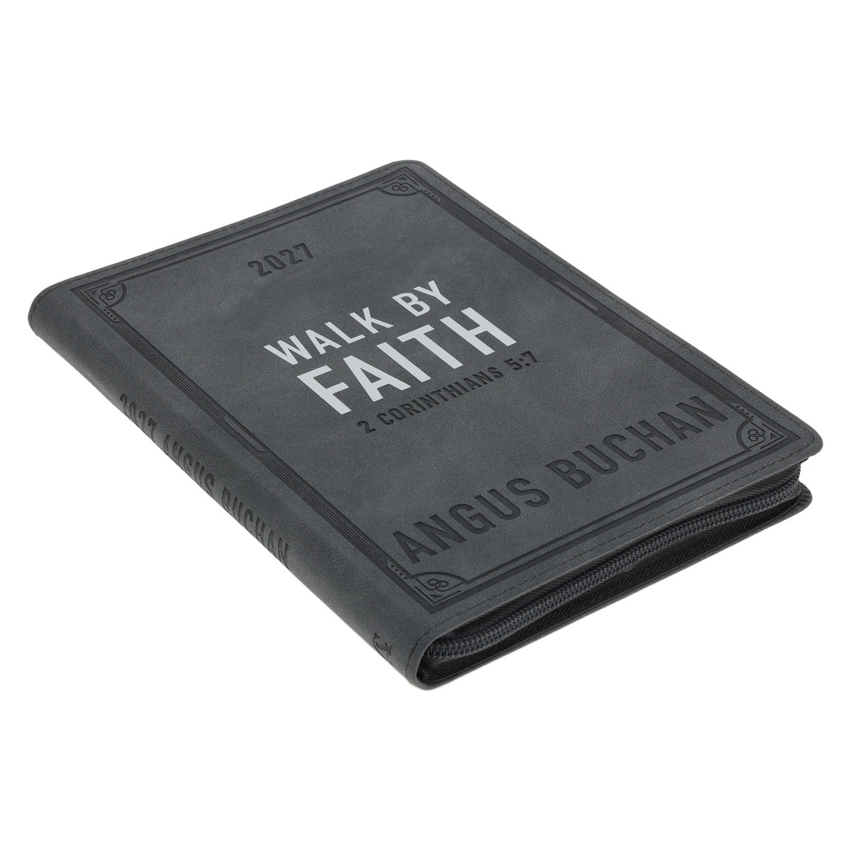 2027 Angus Buchan Diary - Daily Planner - Walk by Faith - Faux Leather with Zip