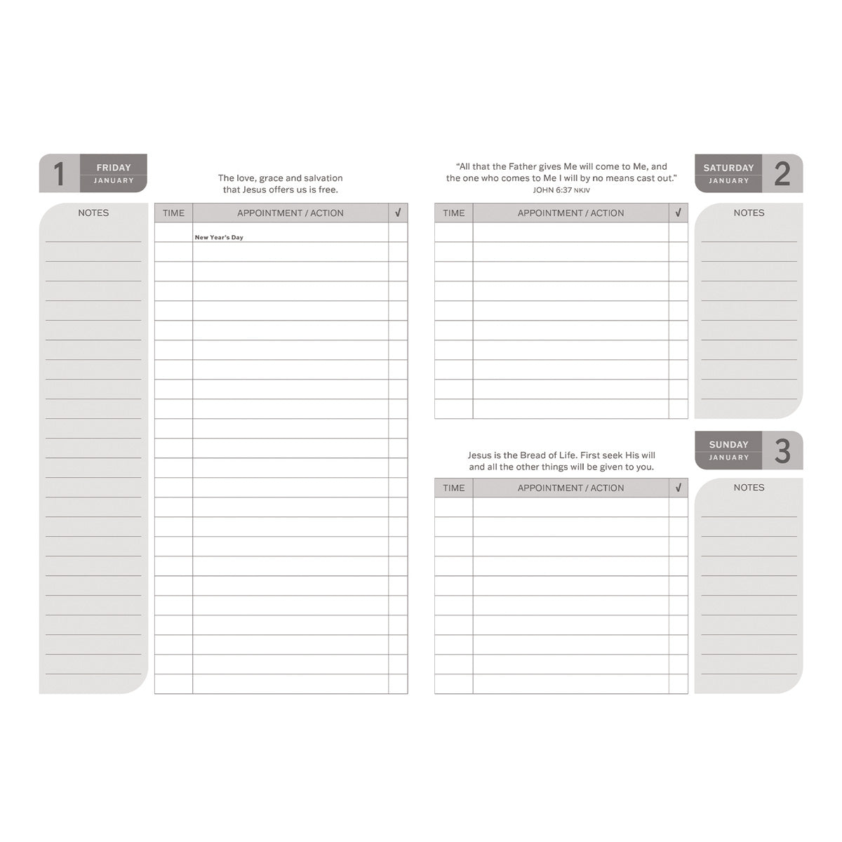 2027 Angus Buchan Diary - Daily Planner - Walk by Faith - Faux Leather with Zip