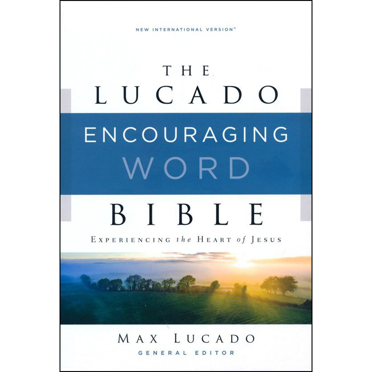 NIV Lucado Encouraging Word Bible Cloth Over Board Gray (Comfort Print)(Hardcover)