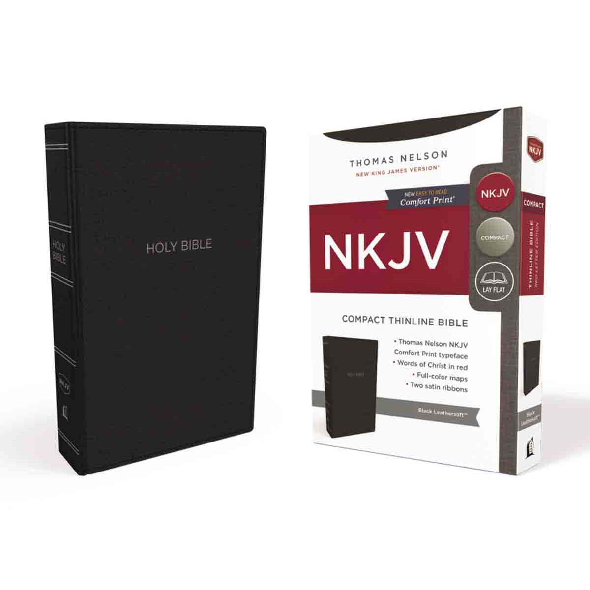 NKJV Thinline Compact Red Letter Black (Comfort Print)(Imitation Leather)