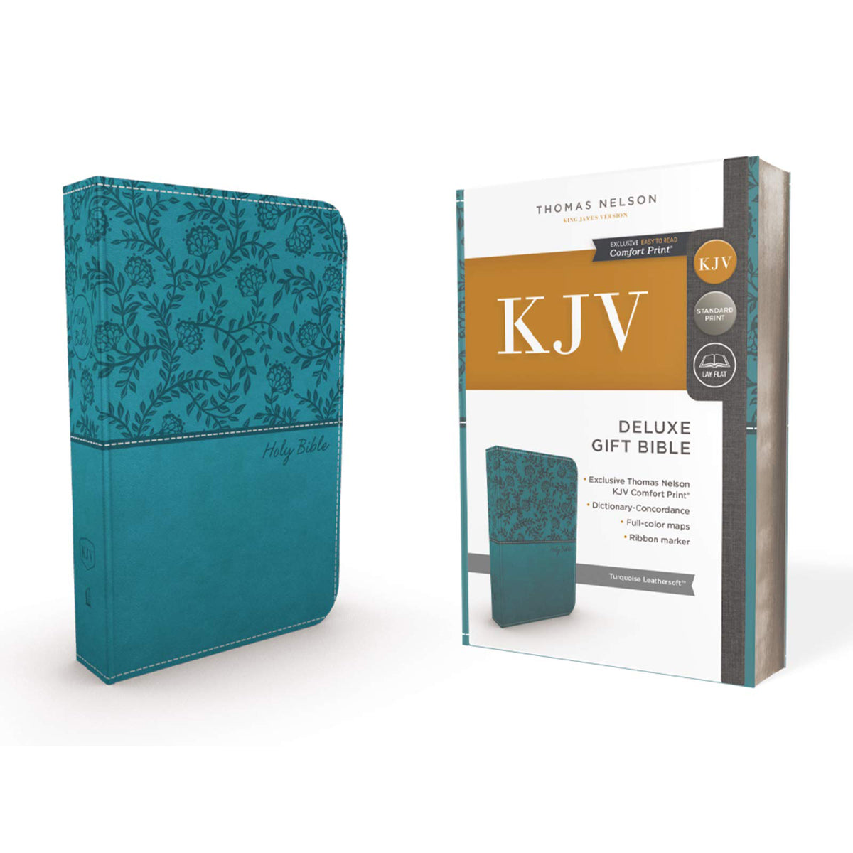 KJV Deluxe Gift Red Letter Edt Turqouise (Comfort Print)(Imitation Leather)