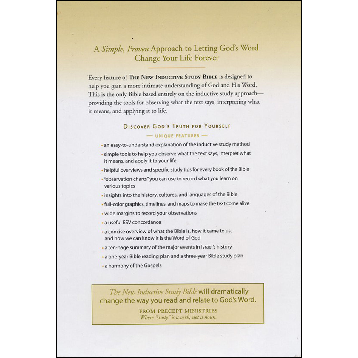 ESV The New Inductive Study Bible Milano Softone Green (Bonded Leather)