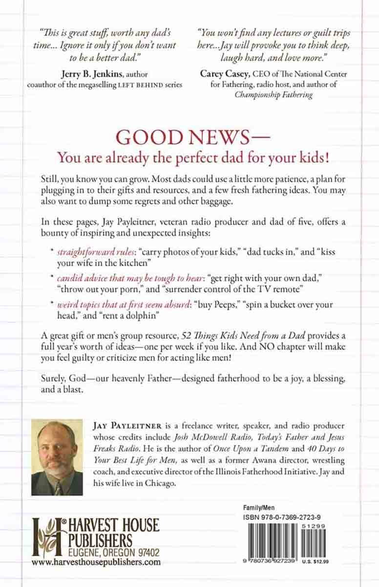 52 Things Kids Need From A Dad (Mass Market Paperback)