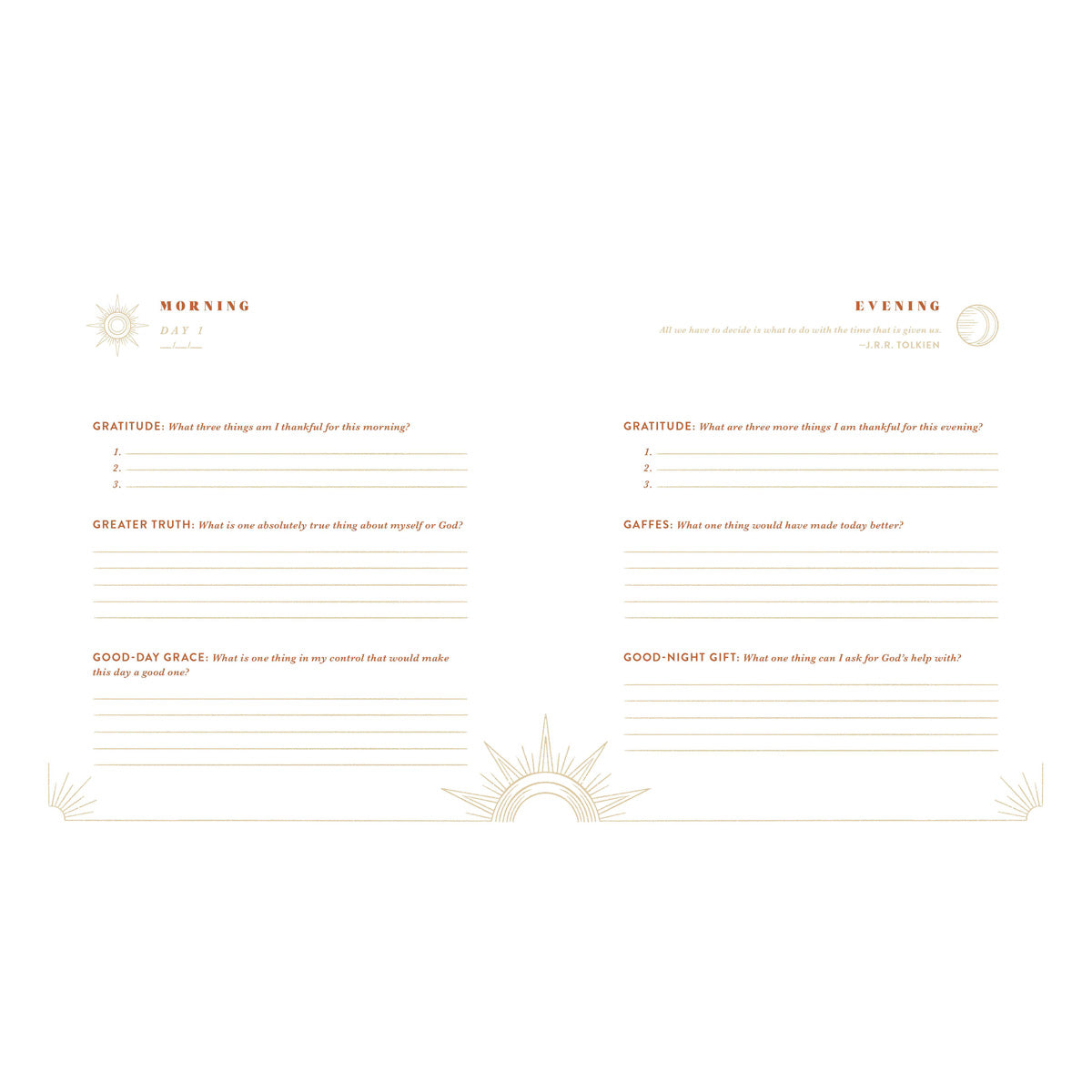 First Light and Eventide: A Daily Gratitude Journal (Hardcover)