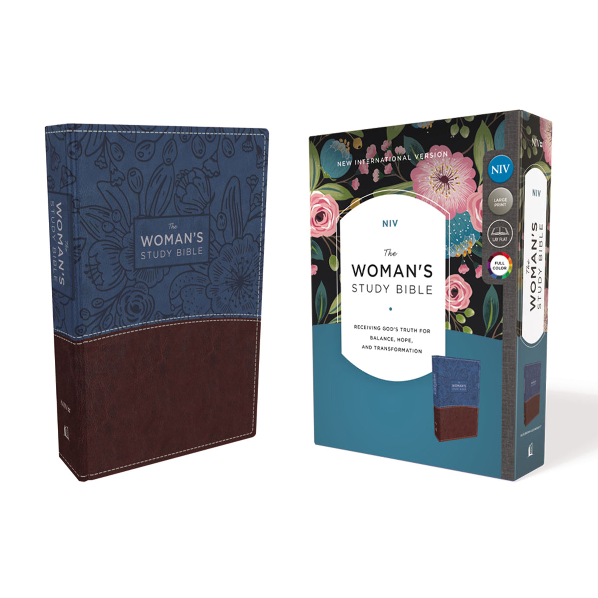 NIV The Womans Study Bible Full-Color Blue / Brown (Imitation Leather)