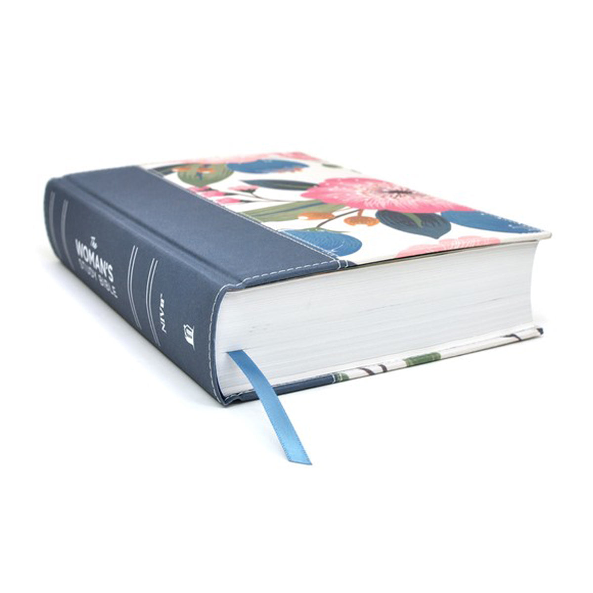 NIV The Womans Study Bible Blue Floral Full-Color Cloth Over Board (Hardcover)