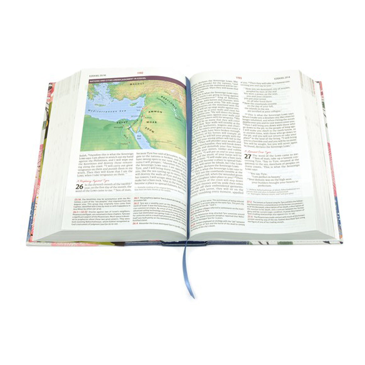 NIV The Womans Study Bible Blue Floral Full-Color Cloth Over Board (Hardcover)