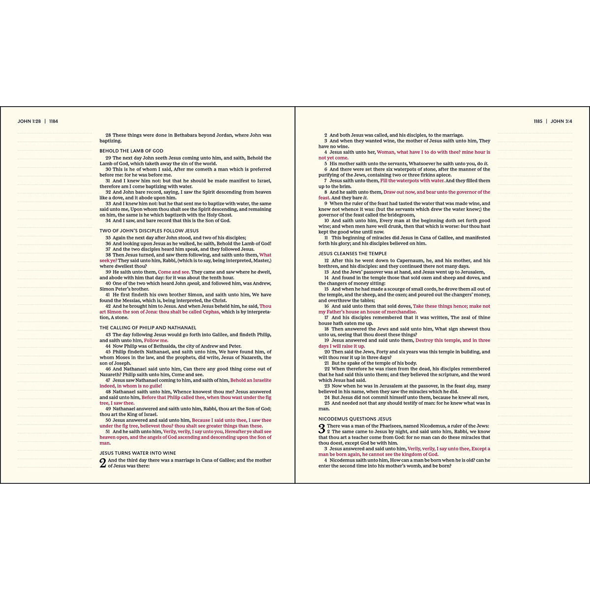 KJV Journal: The Word Bib Red Letter Cloth Pink Flora (Comfort Print)(Hardcover)