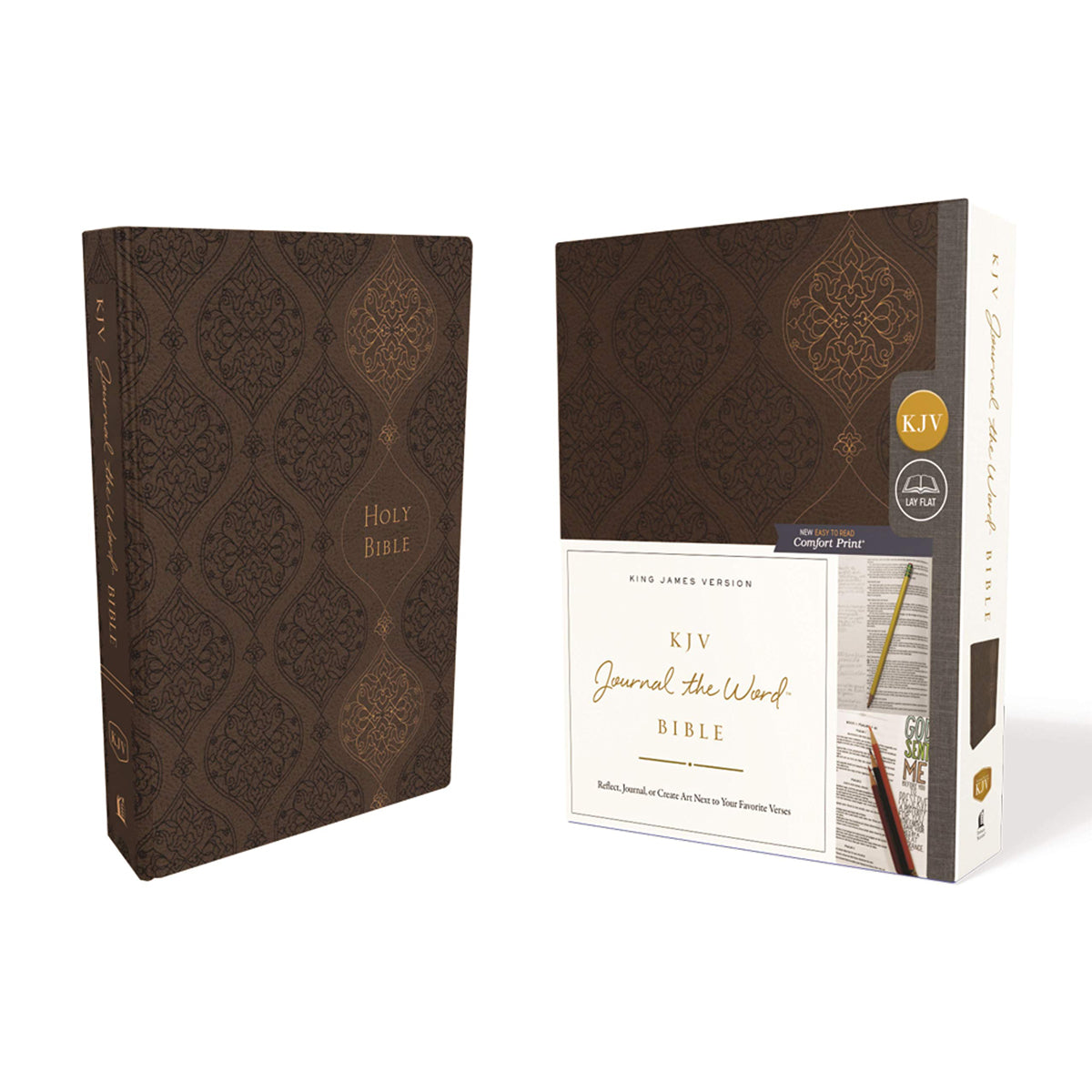 KJV Journal: The Word Bible Red Letter Brown (Comfort Print)(Imitation Leather)