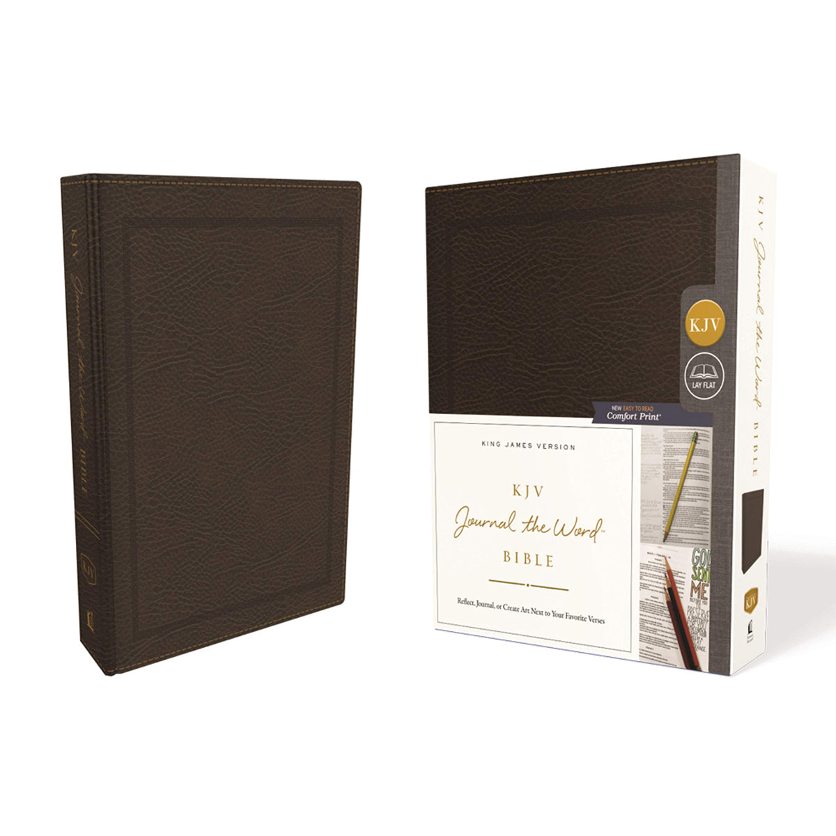 KJV Journal: The Word Bible Red Letter Brown (Comfort Print)(Bonded Leather)