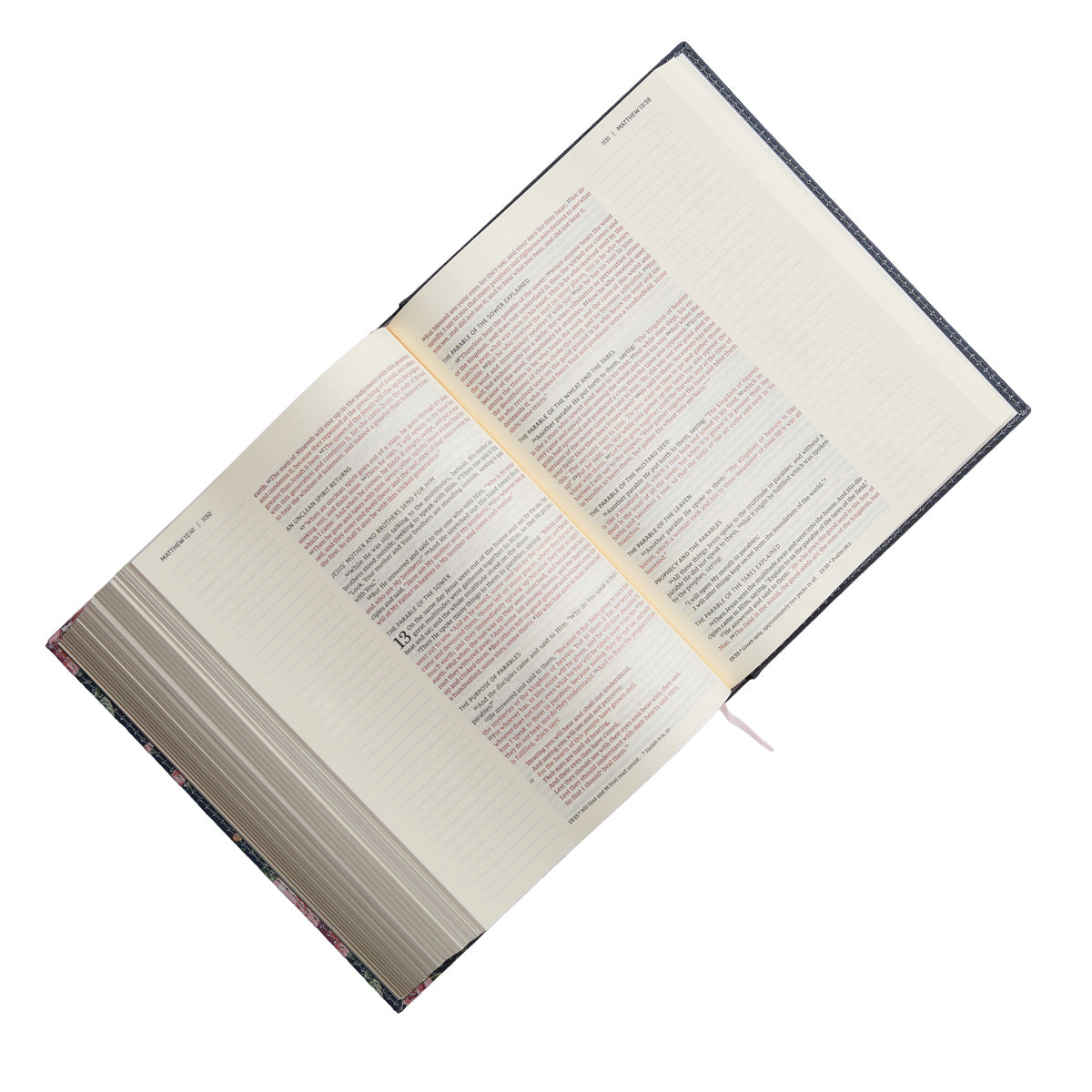 NKJV Journal The Word Bible Red Letter Gray Flora Cloth Over Board (Comfort Print)(Hardcover)