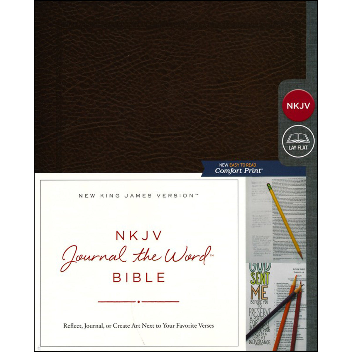 NKJV Journal The Word Bible Red Letter Ed Brown (Comfort Print)(Bonded Leather)