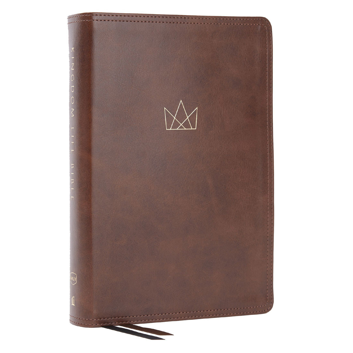 NKJV Brown Imitation Leather Kingdom Life Bible Comfort Print