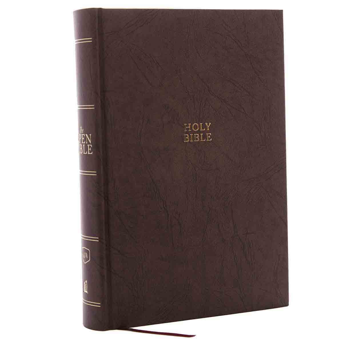 KJV Open Bible Complete Reference Red Letter Edition Brown (Comfort Print)(Hardcover)
