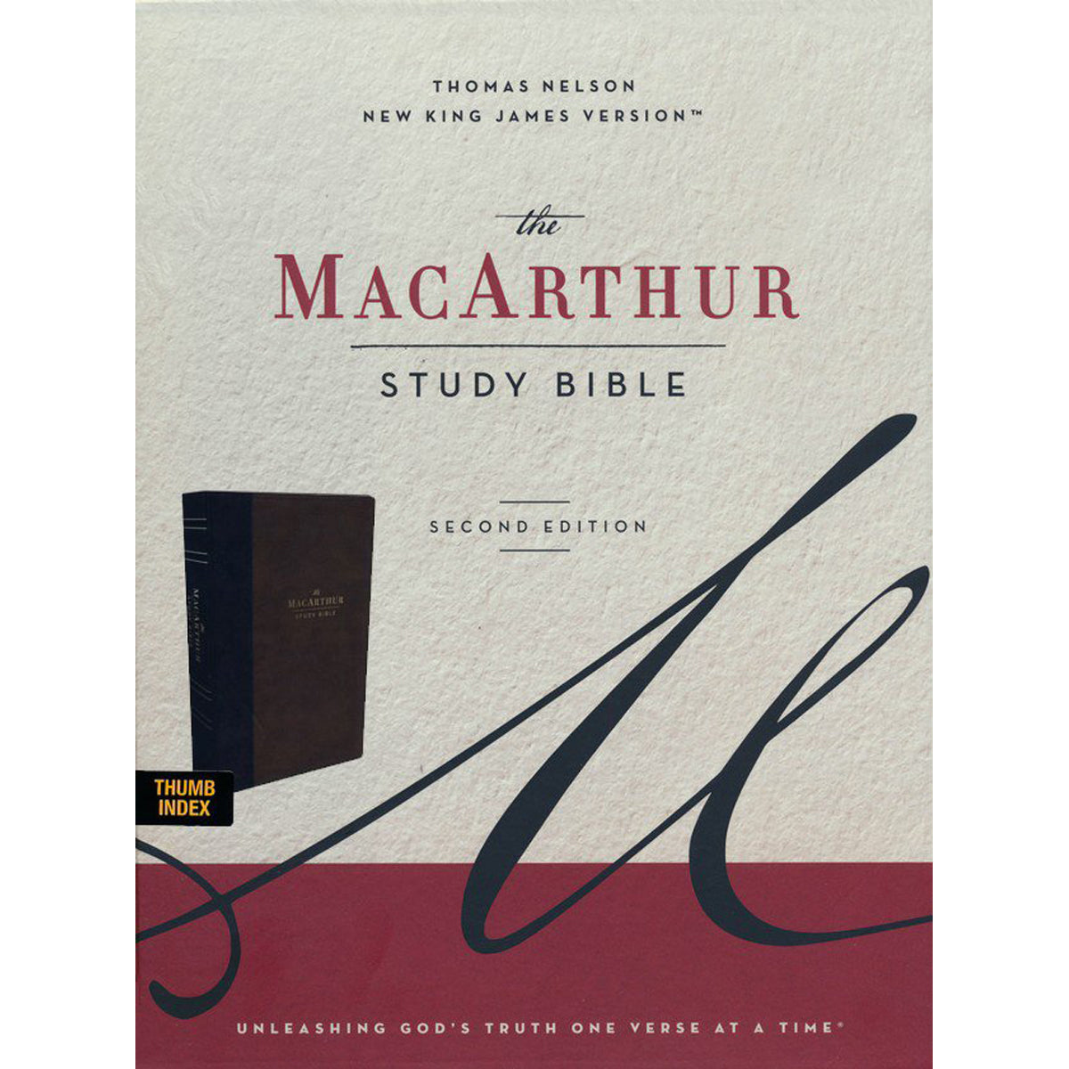 NKJV MacArthur Study Bible 2nd Edition Indexed Brown (Comfort Print)(Imitation Leather)