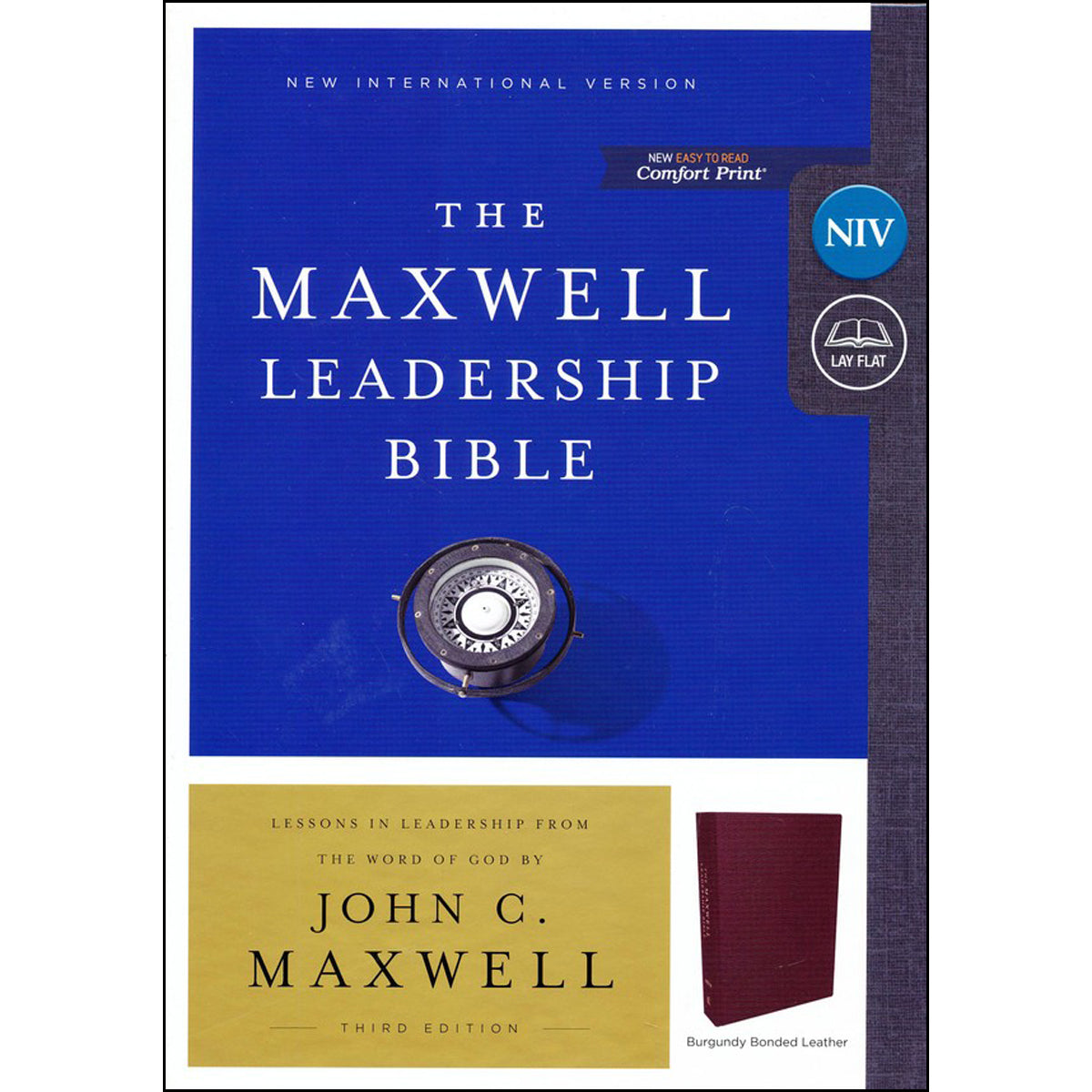 NIV Maxwell Leadership Bible 3rd Premium Burgundy (Comfort Print)(Bonded Leather)