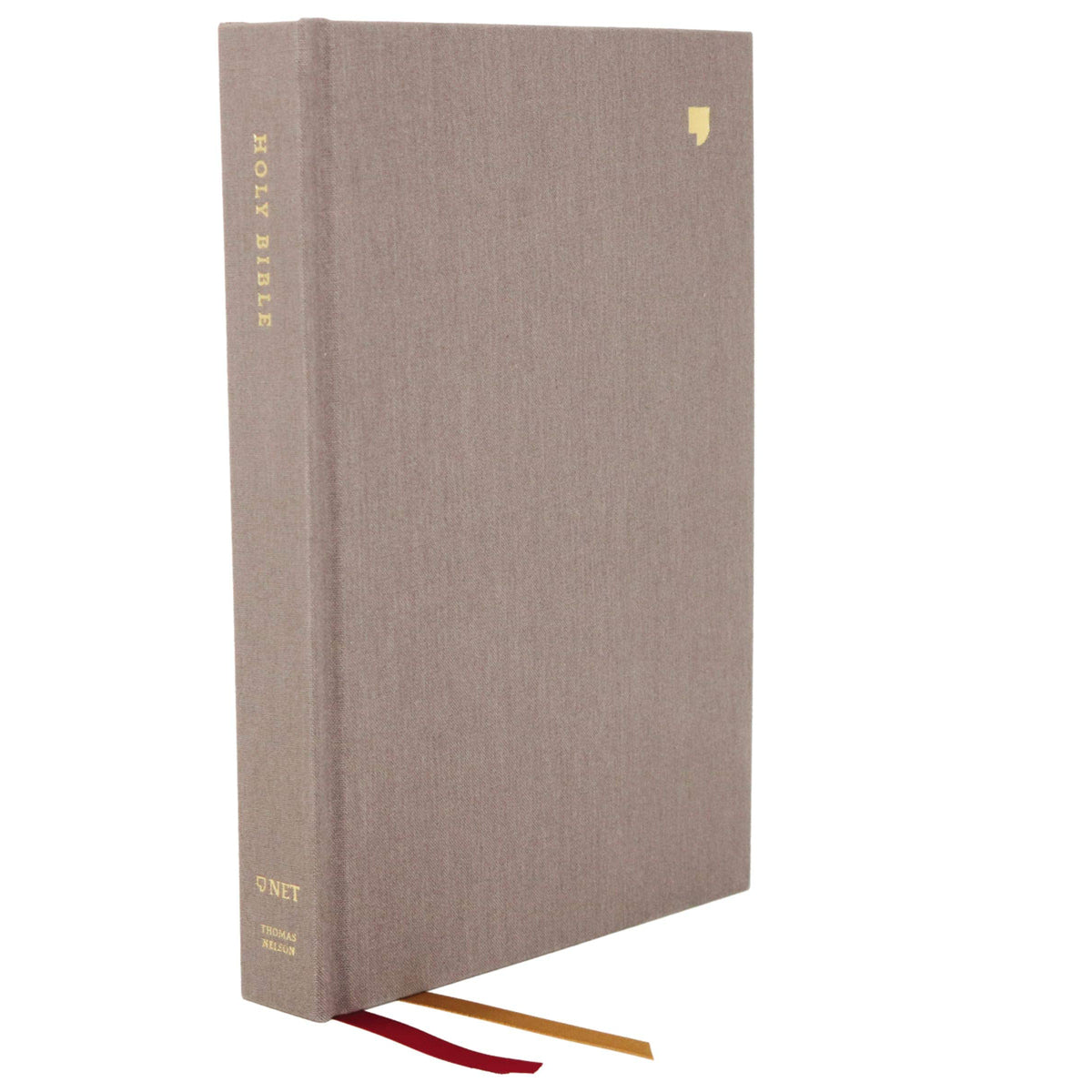 NET Bible Thinline Large Print Cloth Over Board Gray (Comfort Print)(Hardcover)