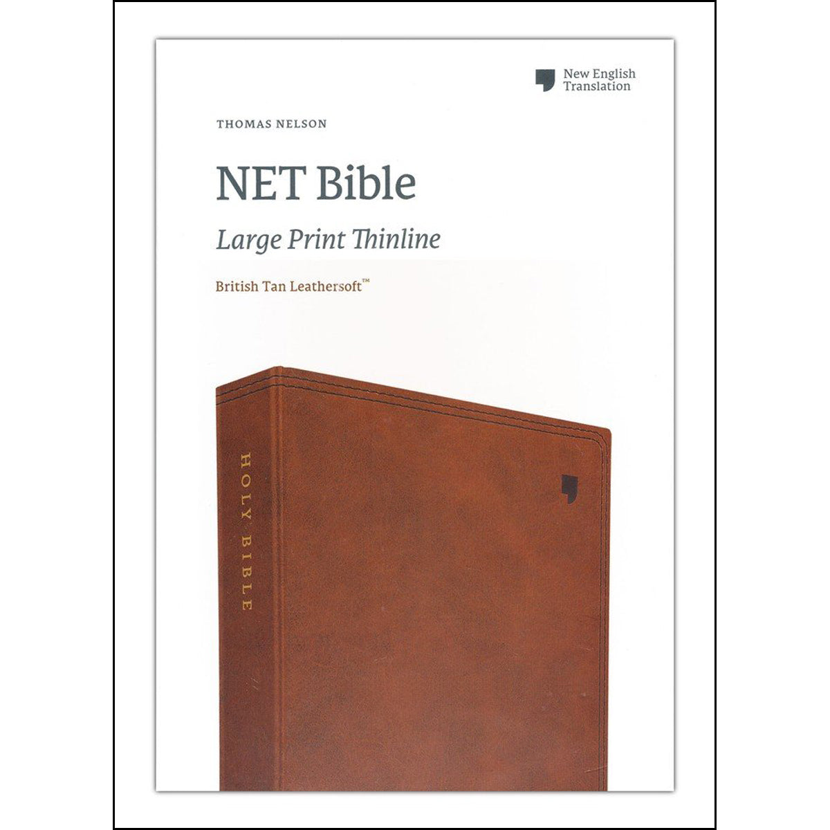 NET Bible Thinline Large Print Brown (Comfort Print)(Imitation Leather)