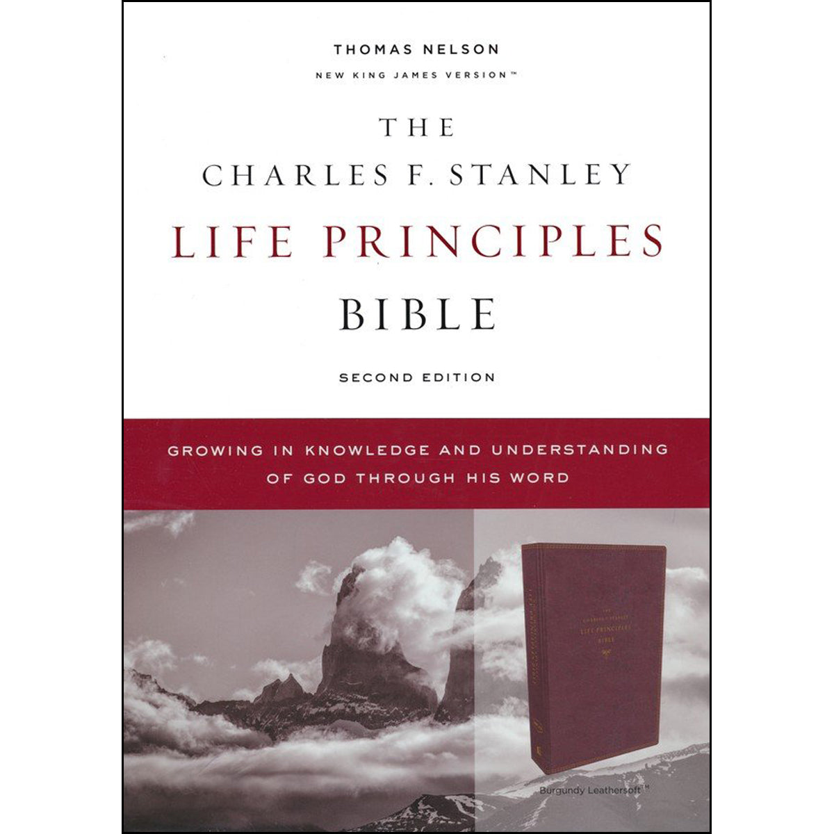 NKJV Charles F. Stanley Life 2nd Ed Burgundy (Comfort Print)(Imitation Leather)