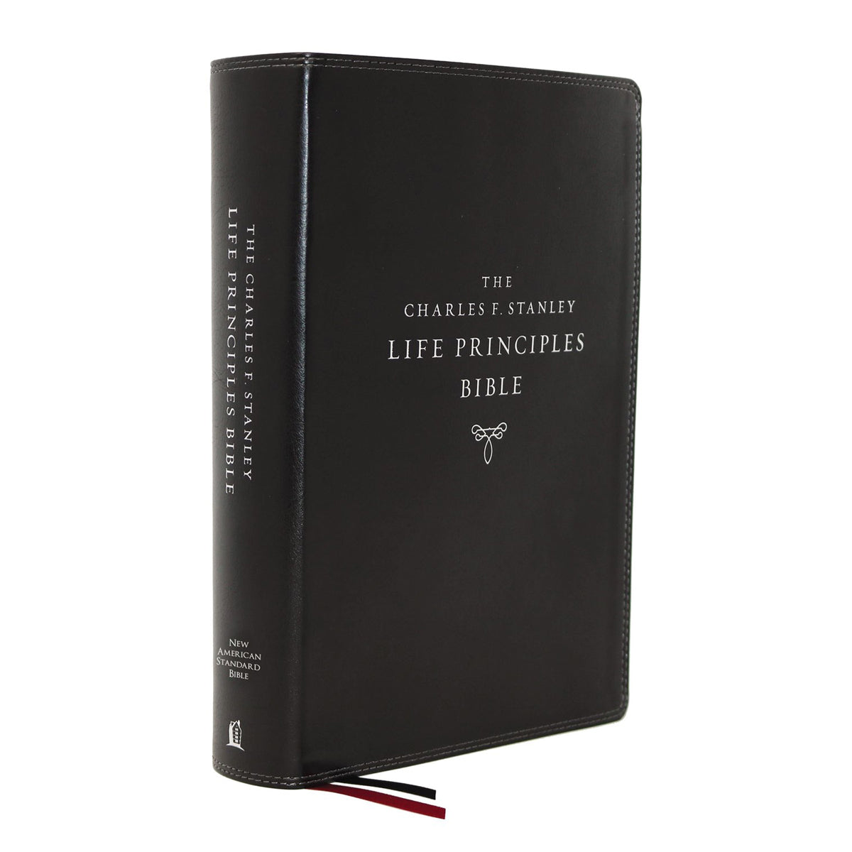 NASB Charles F. Stanley Life Principles Bible 2nd Ed Index Black (Comfort Print)(Imitation Leather)