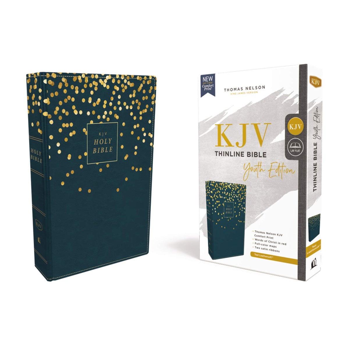 KJV Thinline Bible Youth Edition Red Letter Blue (Comfort Print)(Imitation Leather)