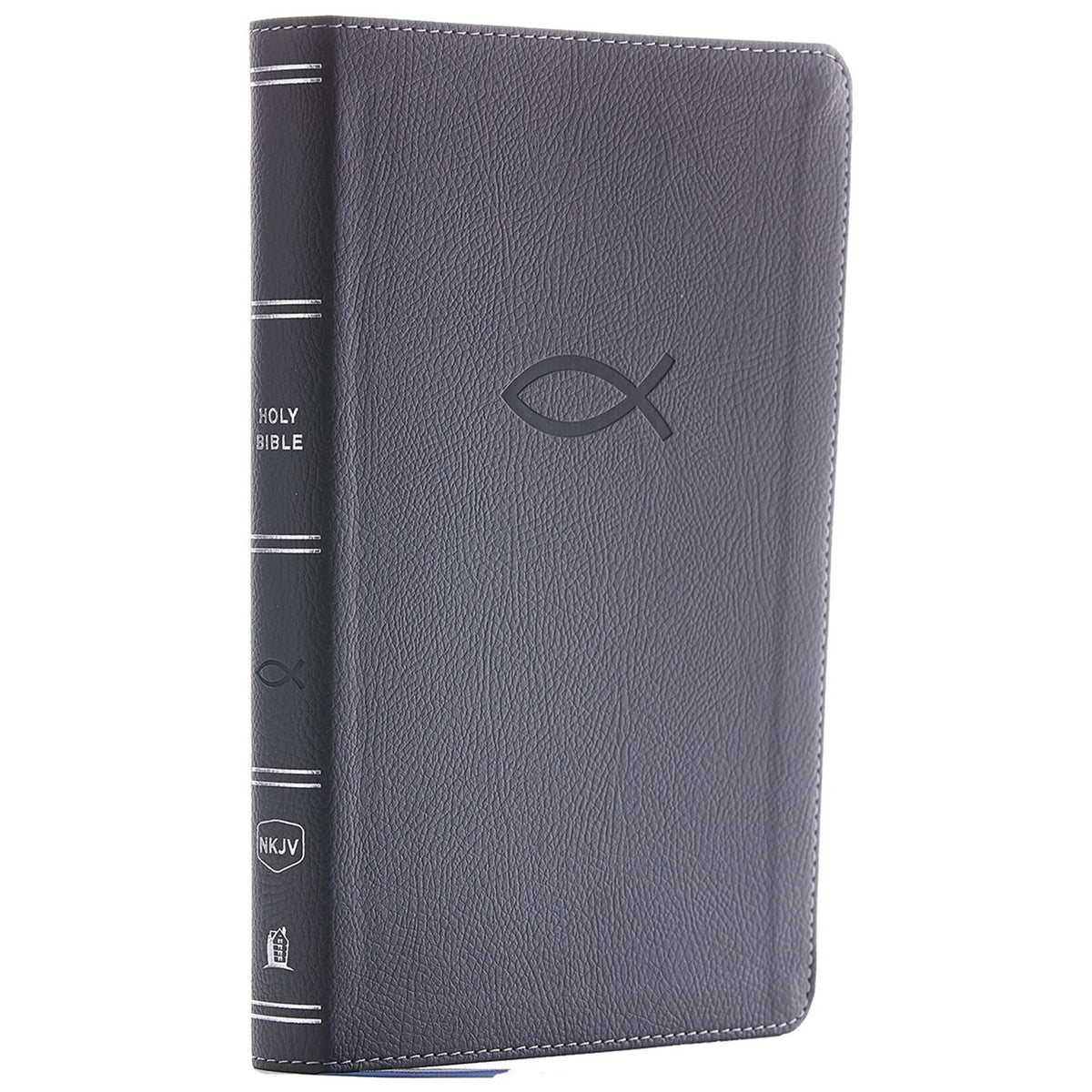 NKJV Thinline Bible Youth Red Letter Gray (Comfort Print)(Imitation Leather)