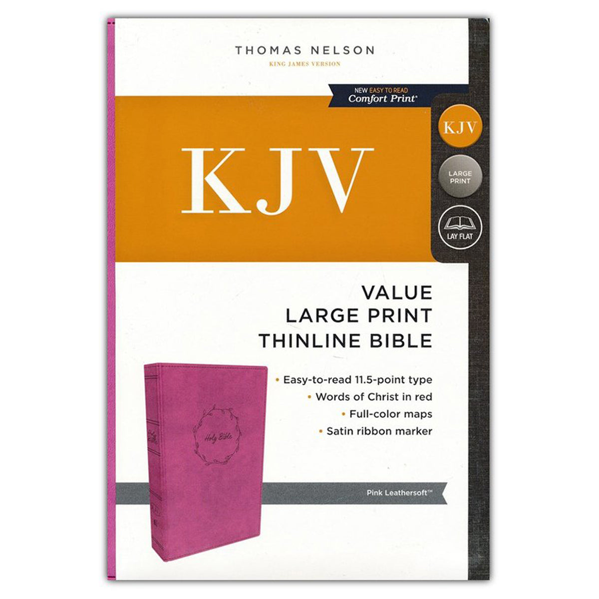 KJV Value Thinline Bible Red Letter LP Pink (Comfort Print)(Imitation Leather)