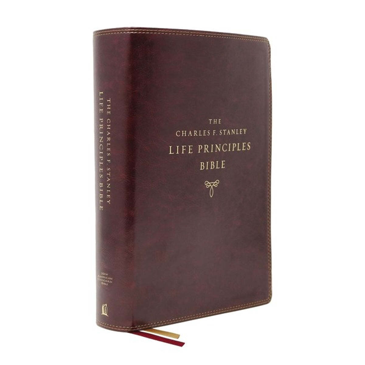 NASB Charles F. Stanley Life Principles Bible 2nd Ed Index Burg (Comfort Print)(Imitation Leather)