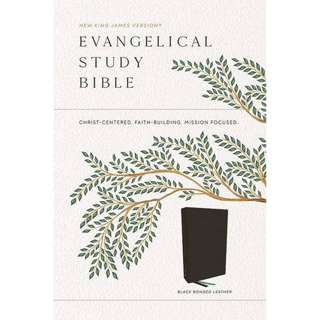 NKJV Evangelical Study Bible Indexed Black Comfort Print (Imitation Leather)