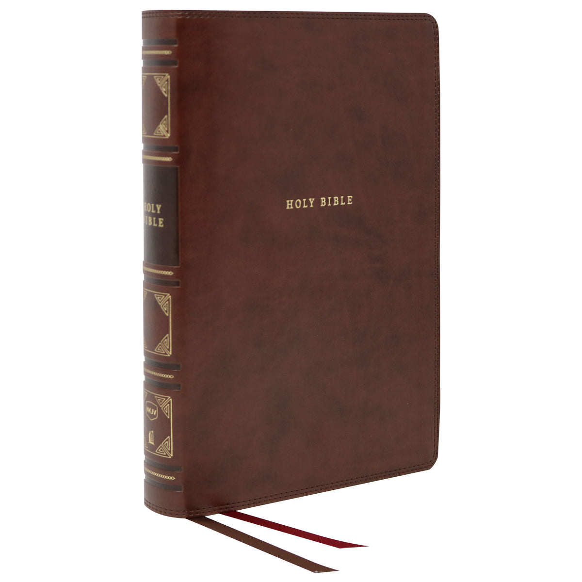 NKJV Ref Center-Column Red Letter Brown (Comfort Print)(Imitation Leather)