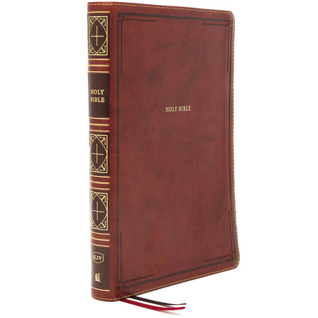 KJV Thinline Bible Red Letter Giant Print Indexed Brown (Comfort Print)(Imitation Leather)